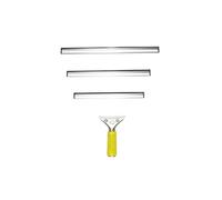 DOCAZOO Telescopic Pole for Cleaning - Window Cleaning Kit, Ceiling Cleaning, Feather Duster, Snow Removal, Window Squeegee, High Reach Indoor & Outdoor Kit - (10" 12" 14" Squeegee Blades)