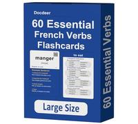 Docdeer French Verbs: 60 French Essential Verbs Flash Cards Conjugated Through 4 Tenses Flashcards
