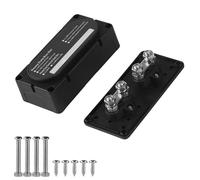 DOCEPERT 300A Bus Bar Box Heavy-Duty Module Design Power Distribution Block 12V - 48V DC with 4X M8 Studs Terminal Battery Junction Block for Cars RVs Ships Yachts Car Solar (Black)