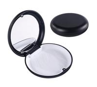 DOCEPERT Braces case Retainer case Denture case Orthodontic Case With Magnetically Closed Silicone Textured Wire Dental Care Protective Case (Black with mirror)