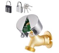 DOCEPERT Outside Tap Lock,Stainless Steel Outdoor Tap Lock,Water Stealing Anti-Unlock Tap Cover Device Suitable for Garden,Room and Kitchen Hose Lock（Includes 2 Padlocks