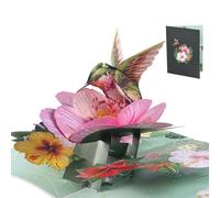 DOCEPERT Pop-up Birthday Cards for Women, Hummingbird and Flower Cards, Pop-up Anniversary Card,Funny 3-D Gift Cards for Mum, Grandmothers, Wives and Girls