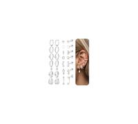 Dochais 13 Pairs Gold Earrings for Women Silver Earrings Hypoallergenic