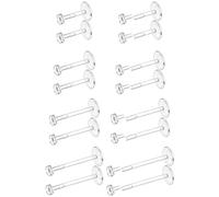 Dochais 16G 18G Clear Earrings Studs Lip Bars Retainer Flexible Acrylic Piercing Retainers Clear Helix Cartilage Earring Stud Labret Tragus Retainers Piercing Jewellery 16Pcs 6mm 8mm 10mm 12mm