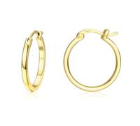 Dochais 18K Gold Plated Hoop Earrings - 925 Sterling Silver Hoop Earrings Large Hypoallergenic Lightweight Thin Big Hoops for Women-15/20/30/40MM
