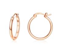 Dochais 18K Gold Plated Hoop Earrings - 925 Sterling Silver Hoop Earrings Large Hypoallergenic Lightweight Thin Big Hoops for Women-15/20/30/40MM