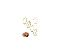 Dochais 4PCS 18G Nose Rings Hoop, Surgical Steel Earrings Tragus Septum Piercing CZ Clicker Ring, Hinged Segment Conch Lip Cartilage Double Hoops 8mm 10mm for Women Men (Gold-16G,10mm)