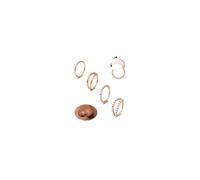 Dochais 4PCS 18G Nose Rings Hoops, Surgical Steel Earrings Tragus Septum Piercing CZ Clicker Ring, Hinged Segment Conch Lip Cartilage Double Hoops 8mm 10mm for Women Men (Gold Rose-18G,10mm)