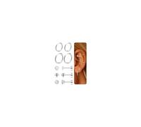 Dochais 5 Pairs Titanium Earrings Silver 14K Gold Plated Earrings Studs Titanium Earrings Studs Titanium Earrings Hoops Cubic Zirconia Opal Earrings Cartilage Helix Tragus Conch Piercing for Women