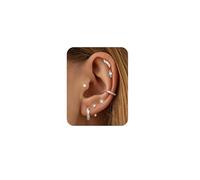 Dochais 7 Pair Silver Earrings for Women Hypoallergenic Surgical Steel Earrings Set Sleeper Studs Earring Flat Back 14K Gold Small Hoop Huggie Earring Helix Cartilage Conch Piercing Jewellery B