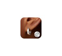 Dochais Gold/Silver Hoop Earrings for Women 925 Sterling Silver Post Hypoallergenic Earrings for Sensitive Ears Small Minimalist Chunky Hoop Earring ewellery Gifts