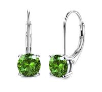 DOCHAIS Moissanite Earrings 0.5ct-1.0ct Hypoallergenic 925 Sterling Silver Drop Earrings for Women Dangle Leverback White Gold Earring Silver Jewellery Valentine Birthday Gift H