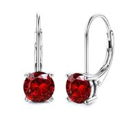 DOCHAIS Moissanite Earrings 0.5ct-1.0ct Hypoallergenic 925 Sterling Silver Drop Earrings for Women Dangle Leverback White Gold Earring Silver Jewellery Valentine Birthday Gift E