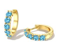 Dochais s925 gold hoops earrings for women,14k gold plated hypoallergenic sleeper colorful zirconia earring,silver hoop huggie earring trendy jewelry gift for girls and men.