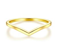 Dochais Women's Gold-Filled Ring Set (14K Gold) & Silver 925 Stacking & Engagement rings