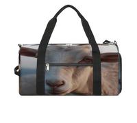 Docile Goat Gym Bag Travel Duffel Bags for Men Women Large Weekender Bags Carry On Overnight Duffle Bag with Shoe Compartment for Workout, style, One Size