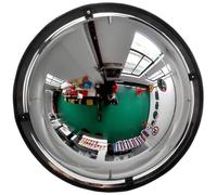 DOCIM Acrylic Half Dome Mirror, Spherical Reflector Convex Safety Mirror, Supermarket Surveillance Mirror, Panoramic Dome Road Mirror,Ceiling Mounting,40cm/16in