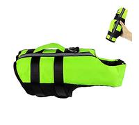 Dociote Dog Life Jacket Reflective Pet Life Vest with Superior Buoyancy and Rescue Handle Dog Saver Life Vest Float Coat Adjustable Fit for Swimming, Surfing, Sailing, Hunting Green M