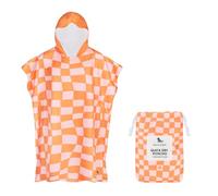 Dock & Bay Adult Beach Poncho - Hooded Towel with Deep Pockets - for Beach & Pool - Super Absorbent, Quick Dry - Groovy Check, Medium (90x70cm, 35x28)