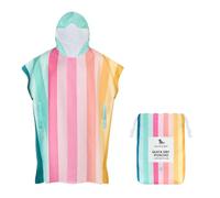 Dock & Bay Adult Beach Poncho - Hooded Towel with Deep Pockets - for Beach & Pool - Super Absorbent, Quick Dry - Coastal Candy, Large (105x80cm, 41x31)