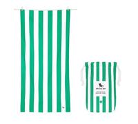 Dock & Bay Beach Towel - Quick Dry, Sand Free - Compact, Lightweight - 100% Recycled - Includes Bag - Cabana - Cancun Green - Large (160x90cm, 63x35")
