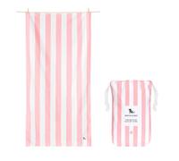 Dock & Bay Beach Towel - Quick Dry, Sand Free - Compact, Lightweight - 100% Recycled - Includes Bag - Cabana Light - Malibu Pink, Medium (130x70cm, 51x27)