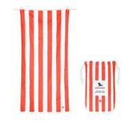 Dock & Bay Beach Towel - Quick Dry, Sand Free - Compact, Lightweight - 100% Recycled - Includes Bag - Cabana - Waikiki Coral Red - Large (160x90cm, 63x35)