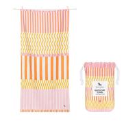 Dock & Bay Beach Towel - Quick Dry, Sand Free - Compact, Lightweight - 100% Recycled - Includes Bag - Lemonade Waves - Large (160x90cm, 63x35)