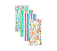 Dock & Bay Beach Towel - Quick Dry, Sand Free - Compact, Lightweight - 100% Recycled - Includes Bag - Postcards From Paradise (Set of 4) - Large (160x90cm, 63x35)