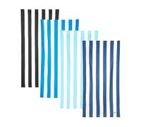 Dock & Bay Beach Towel - Quick Dry, Sand Free - Compact, Lightweight - 100% Recycled - Includes Bag - Set of 4 - Blue Hues, Extra Large (200x90cm, 78x35)