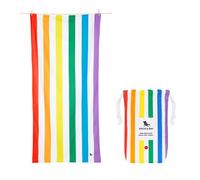 Dock & Bay Beach Towel - Quick Dry, Sand Free - Compact, Lightweight - 100% Recycled - Includes Bag - Summer - Rainbow Skies - Extra Large (200x90cm, 78x35)