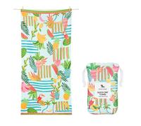 Dock & Bay Beach Towel - Quick Dry, Sand Free - Compact, Lightweight - 100% Recycled - Includes Bag - Tropicana Treat, Extra Large (200x90cm, 78x35)