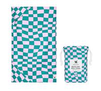 Dock & Bay Pet Towel - Super Absorbent & Quick Drying Dog Towels with Bag - 100% Recycled - Check Mutt, Large (120x70cm, 47x27)