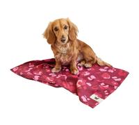 Dock & Bay Pet Towel - Super Absorbent & Quick Drying Dog Towels with Bag - 100% Recycled - Pink Paws, Medium (90x50cm, 35x19)