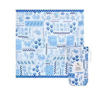 Dock & Bay Picnic Blanket - Quick Dry & Water Resistant - 100% Recycled Materials - Large (170x170cm) - Grecian Shores