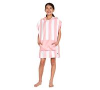 Dock & Bay Poncho with Hood - For Kids - Super Absorbent, Quick Dry - Includes Bag - Cabana - Malibu Pink, Medium (Age 7-10)
