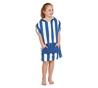 Dock & Bay Poncho with Hood - For Kids - Super Absorbent, Quick Dry - Includes Bag - Cabana - Whitsunday Blue, Extra Small (Age 2-4)