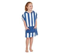 Dock & Bay Poncho with Hood - for Kids - Super Absorbent, Quick Dry - Includes Bag - Cabana - Whitsunday Blue, Medium (Age 7-10)