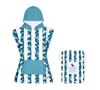 Dock & Bay Poncho with Hood - for Kids - Super Absorbent, Quick Dry - Includes Bag - Cool Camo, Small (Age 3 to 5)
