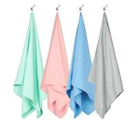 Dock & Bay Quick Drying Sports Towel Sets - Compact & Lightweight - 100% Recycled - Includes Travel Pouch - Essential Set of 4 - Extra Large (200x90cm, 78x35)