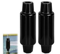 Dock Bumpers for Poles, Dock Post Bumpers Boat Dock Pole bumper Dock Fender Bumper Slide-Over Post Pole,Slip-On Dock Leg Pipe,Vertical Protection,Soft UV-Resistant Marine-Grade Vinyl,22"Long,2Pk-Black