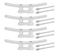 Dock Cleats 10 inch With Bolts,Hot Dipped Galvanized Cast Iron Boat Cleat Dock Boat Cleats, Rope Cleat Boat Dock Cleats Ideal for Boat Docks, Decks, Piers for Tying up Boats,Marine Decor (4 Pack)