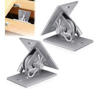 Dock Edge Stationary Dock Connector Hinge Kit, Marine Grade Hardware Grey Galvanized Steel Heavy Duty Male T Connector 5 x 3.5 Inch Backer Plate, 2 Pack