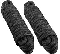 Dock Lines 2 Pack 3/4" x 50' Double Braided Nylon Boat Dock Lines with 18" Eyelet, Marine-Grade Boat Rope, Easy to Use Dock Lines for Boats, Strong Boat Ropes for Docking with Loop, PACTHSD