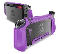 Dockable Case for Nintendo Switch - Mumba TPU Grip Protective Cover Case Compatible with Nintendo Switch Console and Joy-Con Controller (Purple)