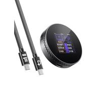 DOCKCASE Magnetic Smart M.2 NVMe SSD Enclosure, 100W PD, 3s Power Loss Prevention, 10Gbps USB 3.2 NVME Adapter Fits 2230/2242 NVMe, SSD Health Detection Compatible with 15/16 Pro Max phones ProRes