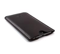 Dockem Executive Sleeve for iPhone 17 Air, 11 Pro Max, XS Max, 8-6 Plus (6.6/6.5/5.5 inch) - Slightly Padded Premium Vegan Leather w/Microfiber Lining - Slim Slip-on Case [Dark Brown]