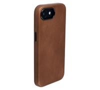 Dockem Genuine Leather Case for iPhone 16e, Compatible with MagSafe (MSGL, Brown)