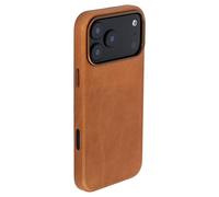 Dockem Genuine Leather Case for iPhone 17 Pro Max Compatible with MagSafe, with Capacitive Camera Control Button (MSGL, Light Brown)