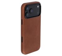 Dockem Genuine Leather Case for iPhone 17 Pro Max Compatible with MagSafe, with Capacitive Camera Control Button (MSGL, Brown)